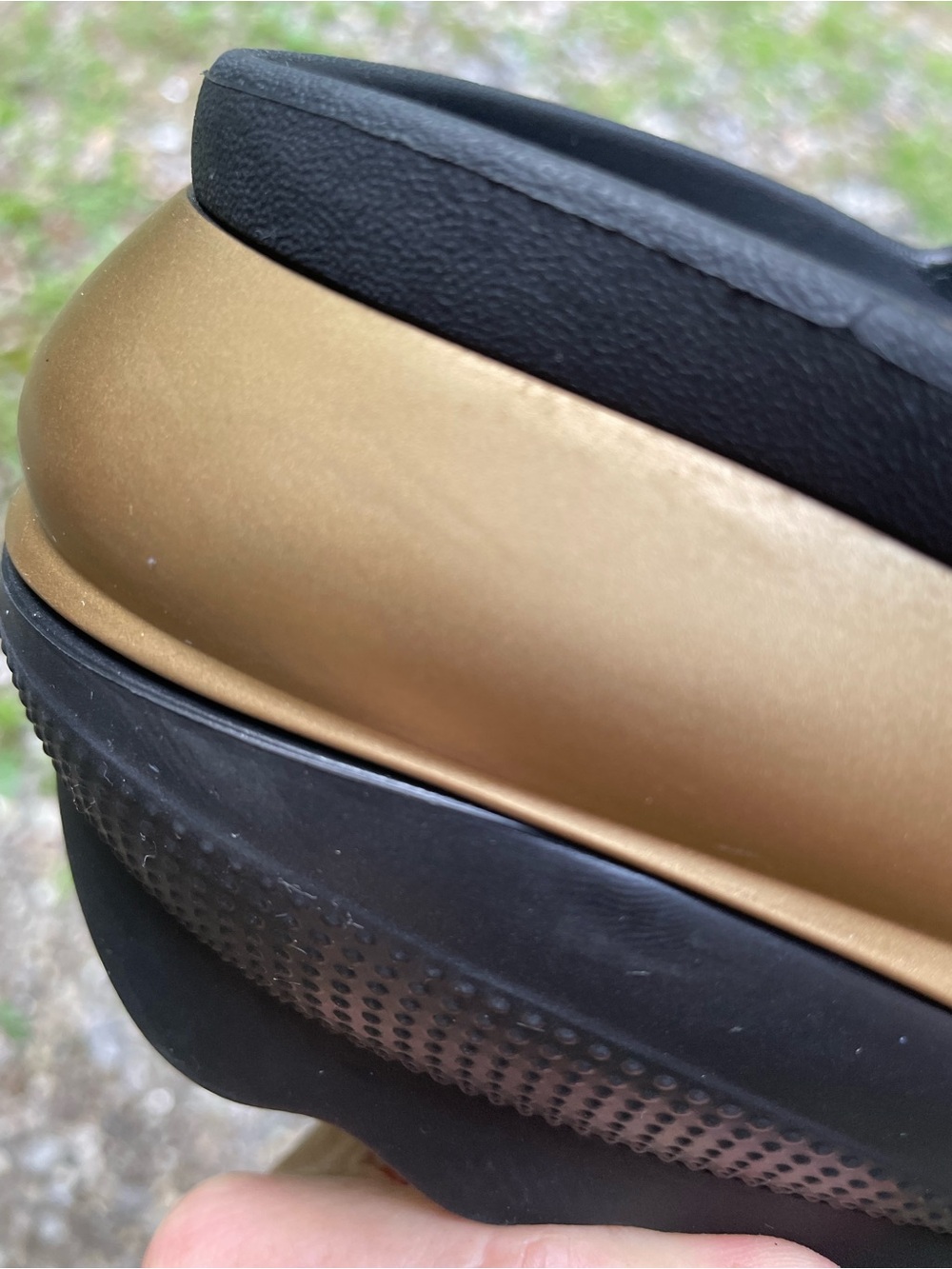 Crocs Mega Crush Black / Gold Platform Sandals Size 9 Woman’s - Picture 14 of 15